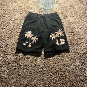 Sweat pant shorts with palm trees size L